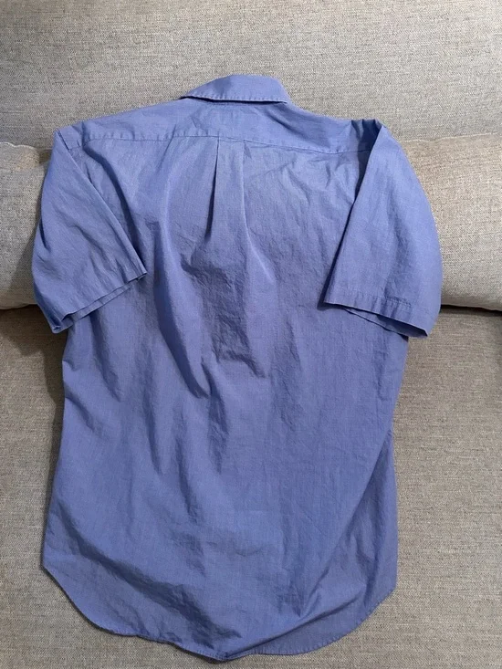 Polo Ralph Lauren Blake Men's M Blue Gingham Short Sleeve Button Down Shirt - Picture 4 of 9